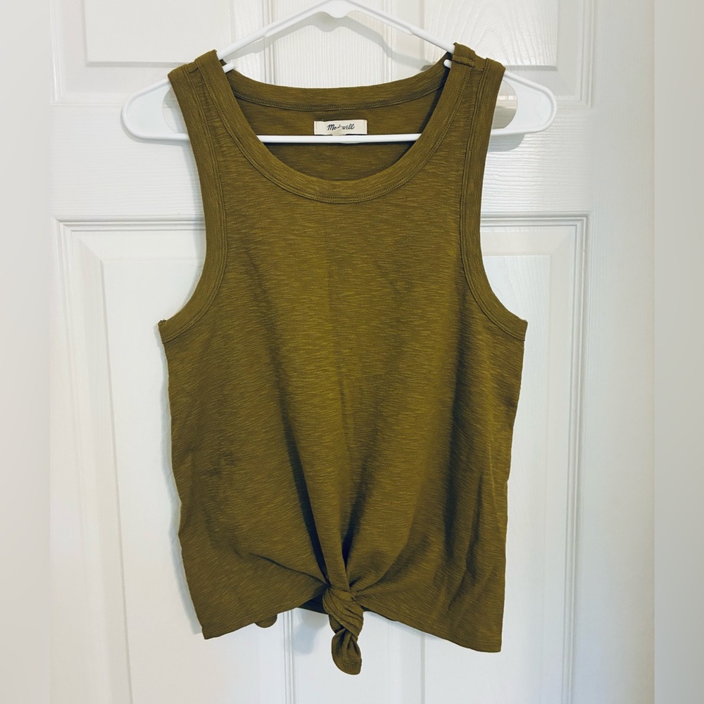 Madewell Sleevless Tie Front Top